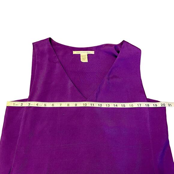 Diane von Furstenberg Silk Shift Dress Purple size 14 - Picture 4 of 13